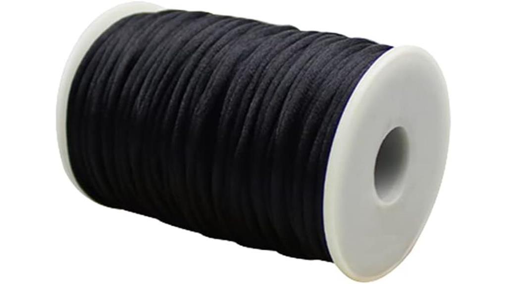 black nylon string spool