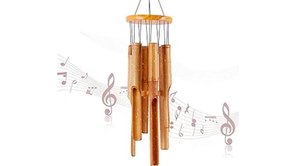 handcrafted bamboo wind chimes