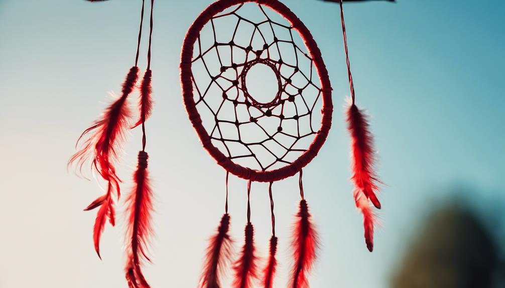 interpreting the meaning behind a red dreamcatcher