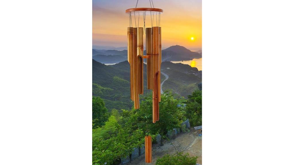 outdoor bamboo wind chimes