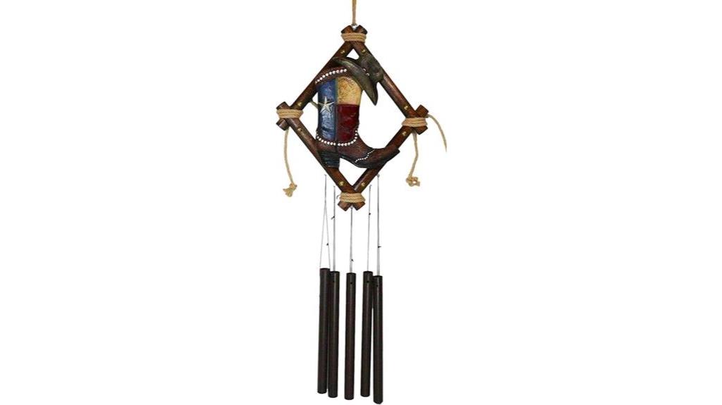 western themed wind chime set